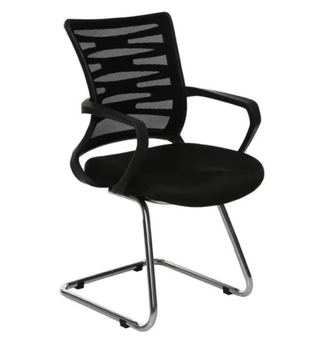 Modern Mesh Visitor Chair - Standard Size, Black | Corrosion Resistant, Durable, Eco-Friendly