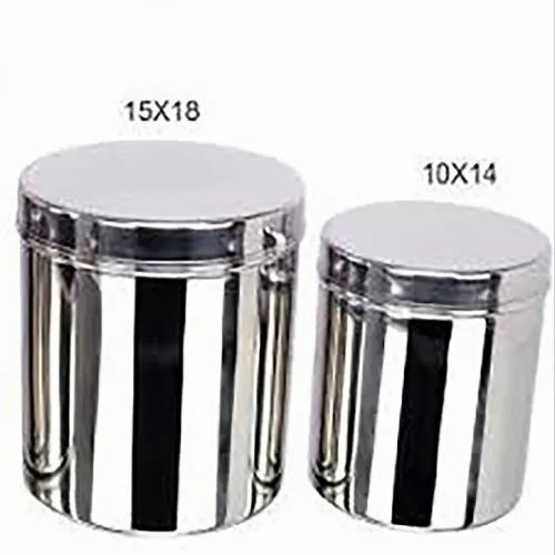 Ss Round Storage Container - Stainless Steel, Various Sizes, Silver | Corrosion Resistant, Rust Proof, Durable, Heat Resistant