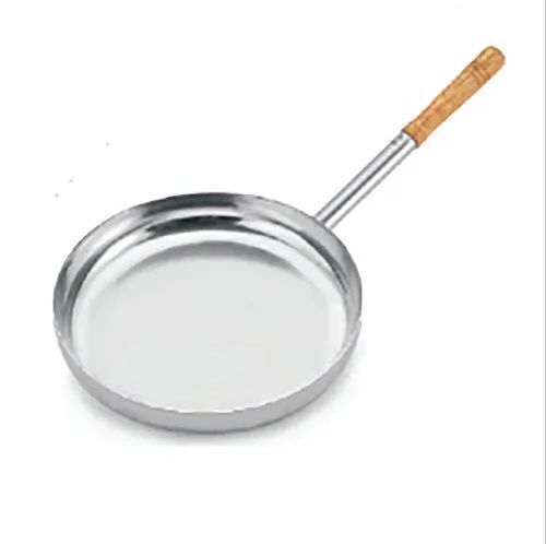 Stainless Steel Fry Pan - 1.8 Ltr Silver, Rust Proof Corrosion Resistant Durable