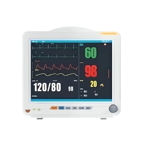 5para Patient Monitor - Plastic, White, Portable, 220-300V | Multi Parameter ECG, SpO2, NIBP, Respiration, Temperature, Color Display, Alarm System, Battery Backup