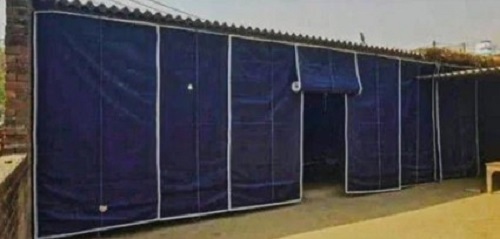 Bamboo Chick Curtains - Custom Size, Blue Bamboo | Waterproof, Easy Install, Low Maintenance