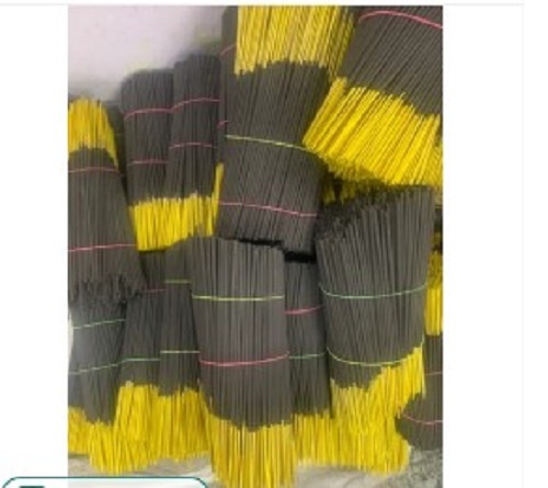 Black Raw Agarbatti - Bamboo Stick, Various Sizes, Various Colors | Low Smoke, Long Burning Time, Aromatic