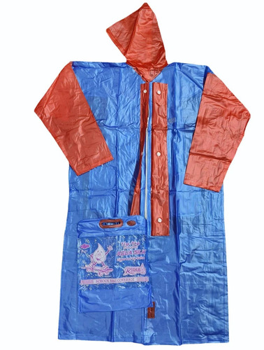 Blue Aqua Silk Xl Pvc Raincoat - Pvc, XL, Blue & Aqua | Waterproof, Skin Friendly, Durable, Casual Long Coat for Men