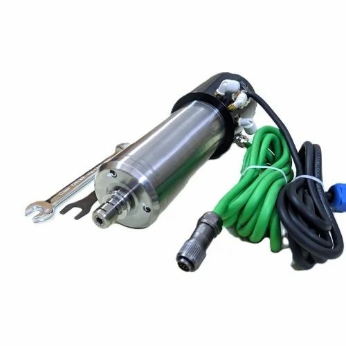 Cnc Atc Iso10 1.8Kw Spindle Motor - Silver, Three Phase, 60000 Rpm, 2 Poles, 4.5 Kg Weight, Industrial