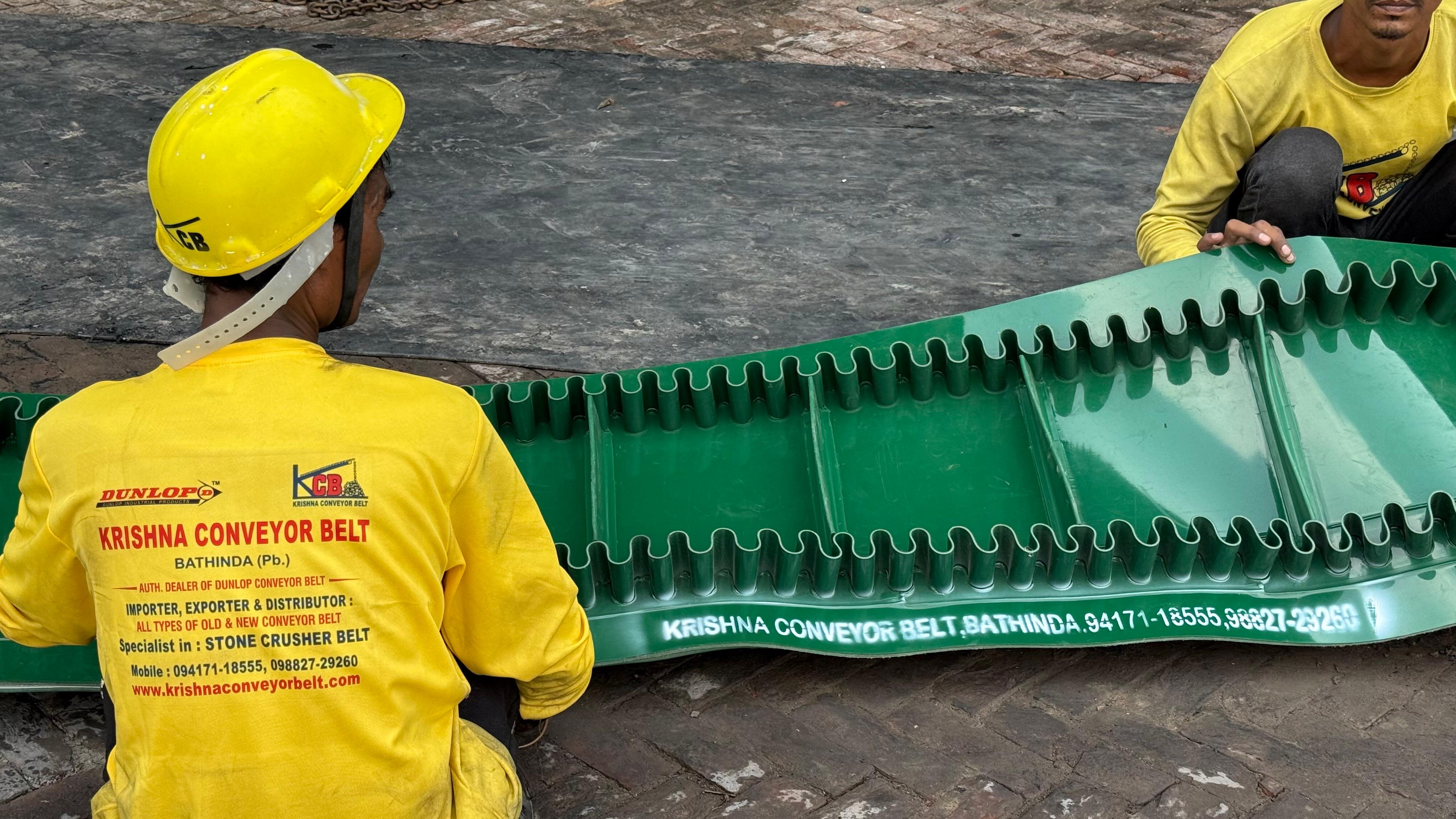 Conveyor Belt - Mild Steel, Custom Length, Green, 150V | Rust Proof, Wear Resistant, Durable, Smooth Operation