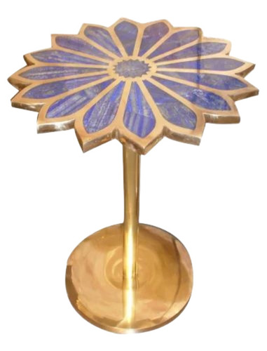 Lapis Lazuli Brass Inlay Table