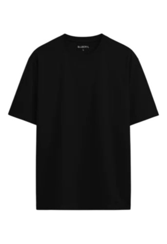 Men Black Cotton T Shirt - Cotton, Customized Size, Multiple Colors | Lightweight, Breathable, Half Sleeve, O-Neck, Casual