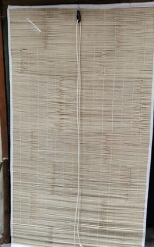 Natural Bamboo Chick Parda - Bamboo, Various Sizes, Brown | Plain Dyed Pattern, Low Maintenance, Customizable, Quality Tested