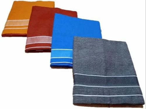 Solid Casual Wear Kerala Cotton Lungi - Cotton, Multiple Colors | Comfortable, Checked Pattern, Summer Casual Wear for Men