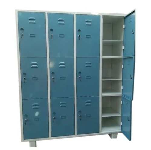 10 Feet Ms Staff Locker - Stainless Steel Blue Spacious Compartments | Rust Resistant Secure Locking Adjustable Shelves