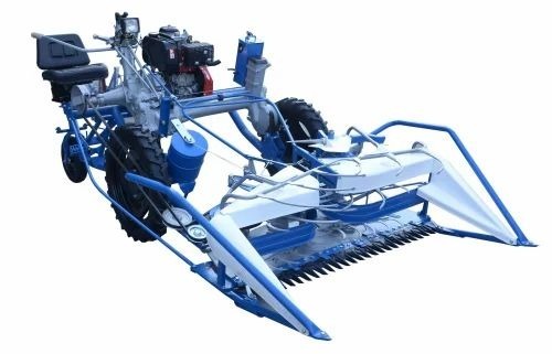 10 Hp Self Propelled Reaper Binder - Mild Steel, 8 Feet Cutter Bar, Blue, 5000 Litre Tank | Agricultural Groundnut Reaper