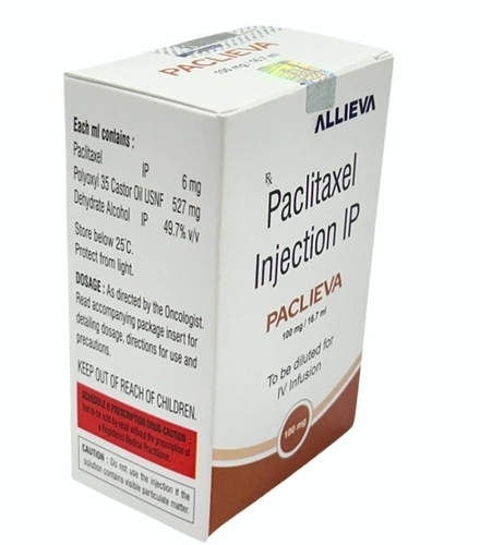 100mg Paclitaxel Injection - Sterile Solution, 24 Months Shelf Life | Intravenous Anticancer Chemotherapy