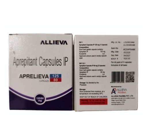 125mg Aprepitant Capsules - Oral Capsule 1*60 Box | Antiemetic Therapy Chemotherapy Support Prescription Medicine