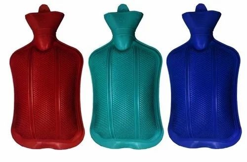 1 Litre Hot Water Bag - Rubber, Rectangular, Multi Color | Durable, Leak Proof, For Adults, Elders, Women