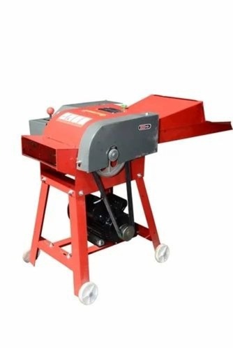 3-5 Hp Electric Motor Chaff Cutter Machine - Cast Iron, Red, 2600 RPM | Agricultural Power Source
