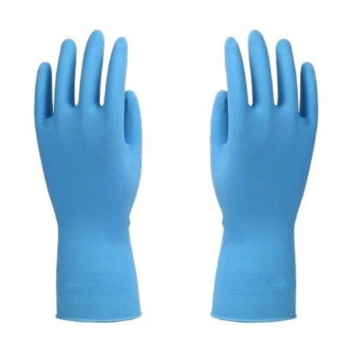 Blue Hand Gloves - Skin Friendly Blue, All Size | Comfortable, Eco Friendly, Full Finger Household Gloves