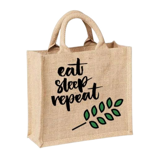 Jute Natural Bags - Durable Rectangle Shape, Plain Pattern | Multiple Colors, Customized Size & Design, Flexiloop Handle, Long Lasting