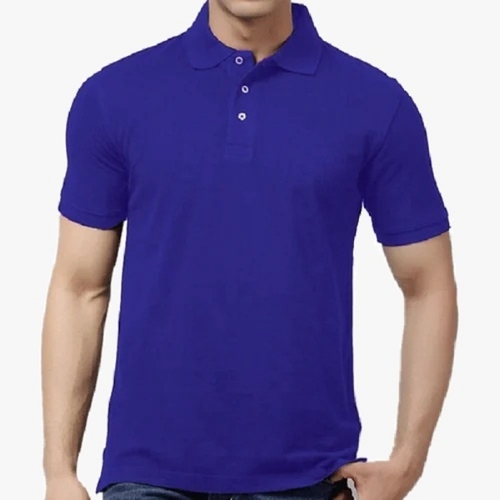 Polo T Shirt - Cotton Blend, All Size, Blue | Polo Collar, Short Sleeves, Stylish, Comfortable, Skin Friendly, Men