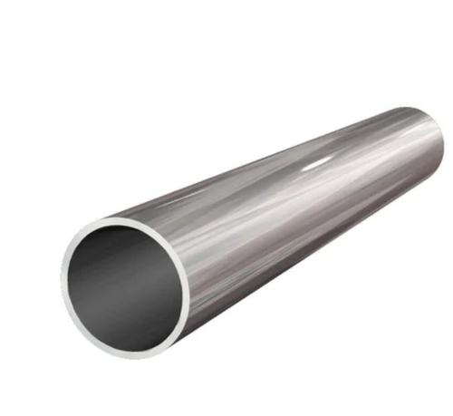 Portable Stainless Steel Round Pipe - Silver, Polished Surface | Low Carbon, Corrosion Resistant, Heat Resistant, Rust Proof