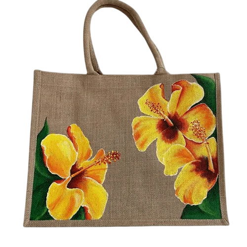 Promotion Jute Tote Bag - Jute, Customized Size, Multiple Colors | Printed Pattern, Flexiloop Handle, Durable