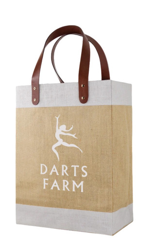 Rectangular Jute Carry Bag - Durable Jute, Customized Size, Brown, 20Kg Capacity | Printed Pattern, Flexiloop Handle, Fine Finished