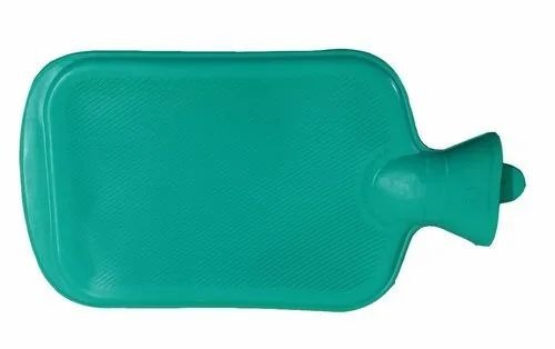 Rubber Hot Water Bottle - 1.20 Litre, Green, Leak Proof | Durable, New, For Adults, Elders, Women