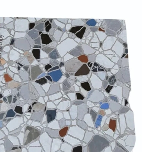 15mm Ceramic Mosaic Floor Tiles - 2x2 Feet Multicolor, Durable, Water & Scratch Resistant, Glossy Finish