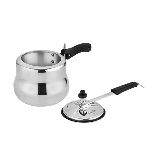 3 Litre Pressure Cooker - Aluminum, Round, 3 Litre, Glossy Finish | Durable, Leak Proof, Lightweight, Rust Proof