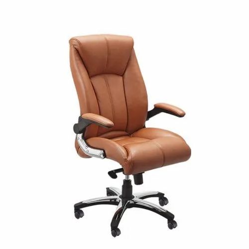 Adjustable Height Office Chair - Standard Size, Brown | Durable, Eco-Friendly, Lightweight