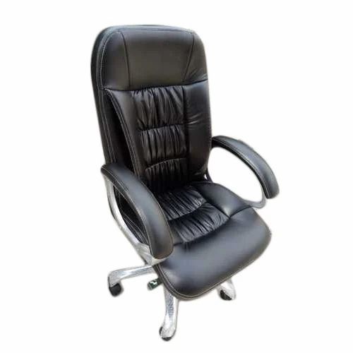 Black Boss Office Chair - Steel, Standard Size, Black | Durable, Eco-Friendly, Lightweight, Comfortable