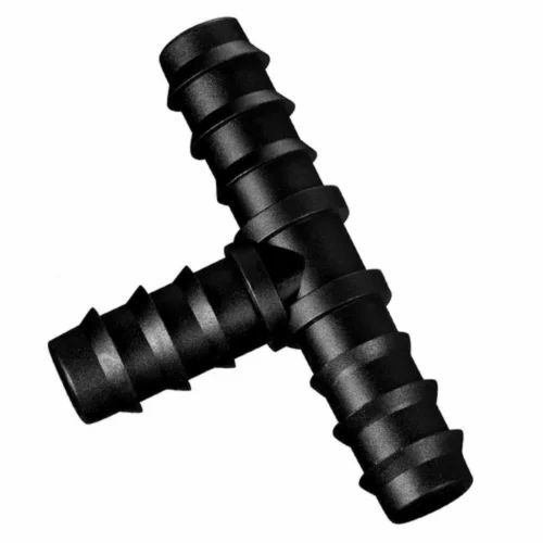 Black Plastic T Reduction Nozzle - Plastic, 5 Inch, Black, 2 Bar | Polished Surface, Agricultural Spraying, Clamp Connection