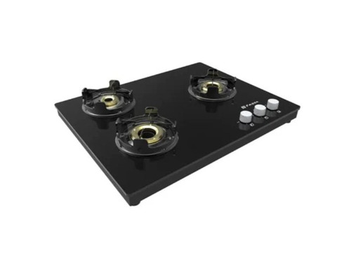 Domestic Three Burner Gas Stove - Glass Finish, LPG Gas , Easy To Use, Portable, 2 Years Warranty