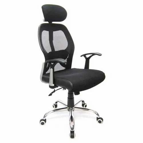 High Back Mesh Chair - Standard Size, Black | Durable, Eco-Friendly, Lightweight, Comfortable