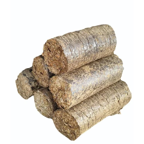 Mustard Husk Biomass Briquettes - 25 Kg, 90mm Diameter, Brown, 8% Ash Content | Mustard Husk, 8% Moisture, Briquette Shape