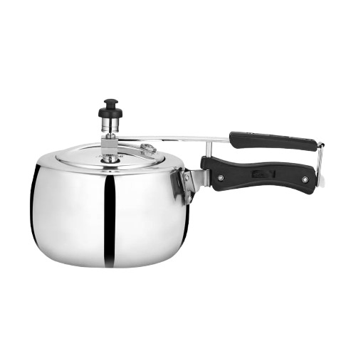 Silver Color 3 Litre Pressure Cooker - Aluminum, 3 Litre, Silver | Durable, Leak Proof, Lightweight, Corrosion Resistant