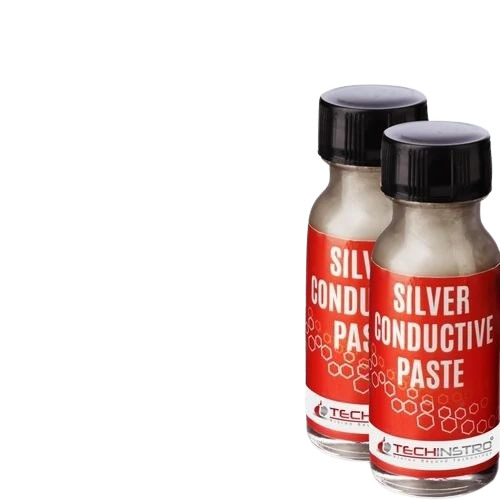 Techinstro Silver Paste - Glass Bottle 10g, Semi Solid Silver | Transparent Color, Purity 99%, Grade A, Shelf Life 12 Months