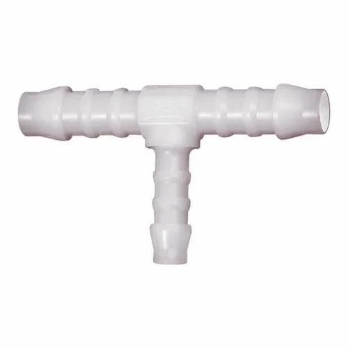 White Plastic T Reduction Nozzle - 5 Inch, White, Plastic | 10 Bar Pressure, Polished, Agricultural Spraying
