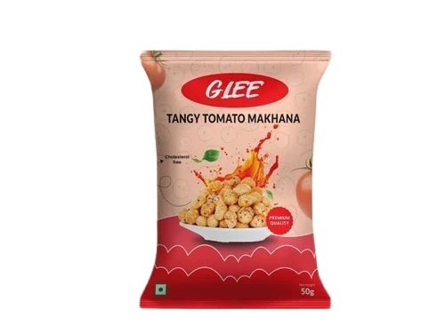 50gm Tangy Tomato Makhana - Packet Packaging, 9 Months Shelf Life | Roasted, Dried, Food Grade