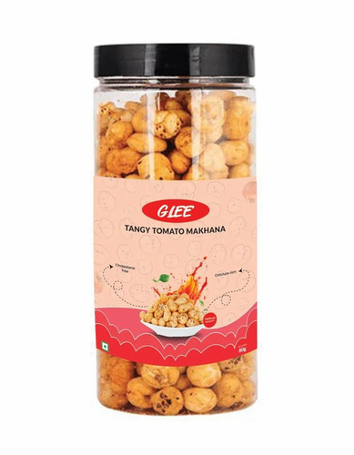 80gm Tangy Tomato Makhana - Roasted, Box Packaging | Food Grade, Dried, 9 Months Shelf Life