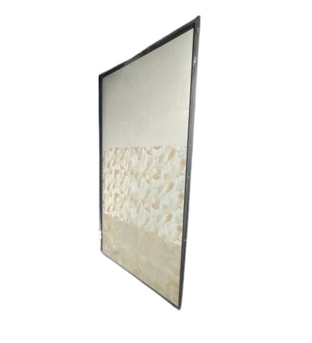 Beige Cream Printed Wall Tiles - Ceramic, 12x24 Inches, Glossy Finish | Wear-Resistant Surface, Digital Pattern