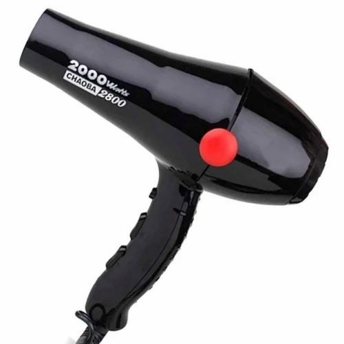 Black Hair Dryer - Plastic Black 220 Volt | Durable New 1 Year Warranty Box Packaging