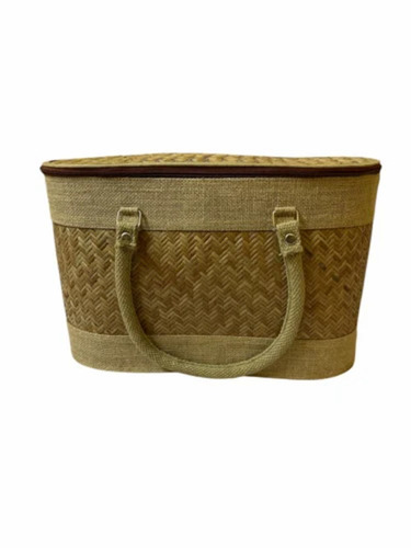 Brown Jute Hand Bag - Color: Multiple