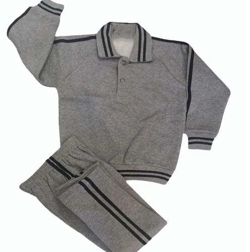 Dark Gray School Track Suit - Nylon, Grey | Breathable Fabric, Durable Stitching, Lightweight, Machine Washable