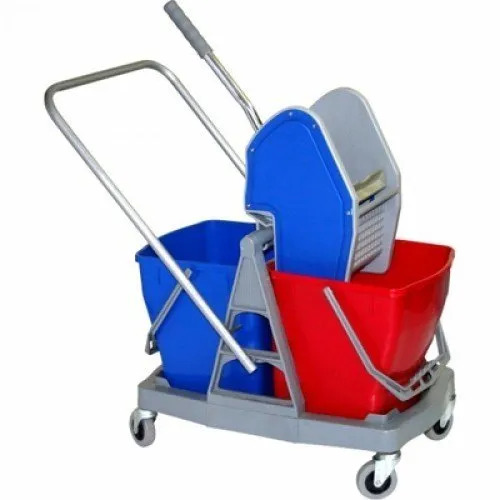 Double Mop Bucket Wringer Trolley