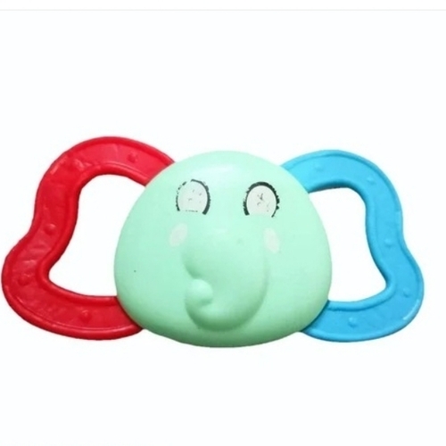 Eco Friendly Baby Elephant Rattle Toy - Plastic, Standard Size, Multicolor | Manual, Stylist, Eco Friendly