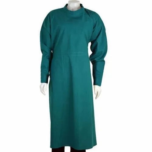 Green Surgical Gown - Standard Size Green, New | Comfortable, Skin Friendly, Hospital Use