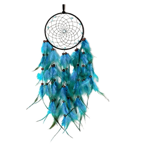 Home Decorative Feather Dream Catcher - Feather, 12 Inch, Multicolor | Round, Handmade, Home Decoration