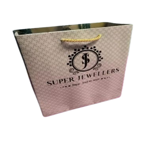 Jewellery Paper Carry Bags - SBS Board 6x8x3 Inch Brown, Laminated-Matt, Dori Handle, Disposable, Moisture Proof