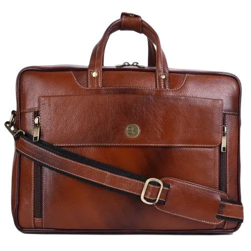 Mens Brown Leather Laptop Bag