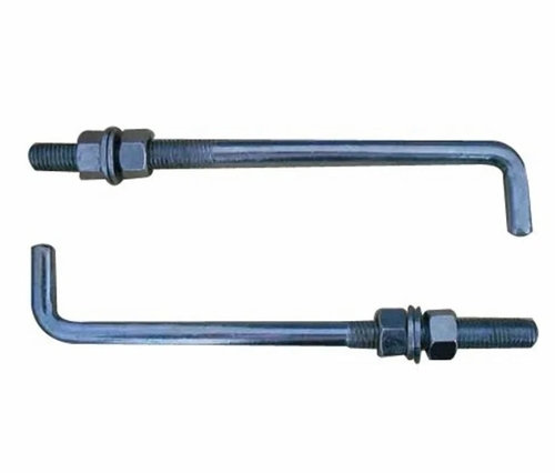 Mild Steel Foundation Bolts - Mild Steel, Grey, Powder Coated | Corrosion Resistant, High Strength, Easy Installation, Durable